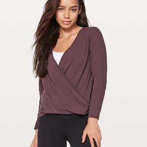 Lululemon Athletica Deep Purple Wrap Blouse